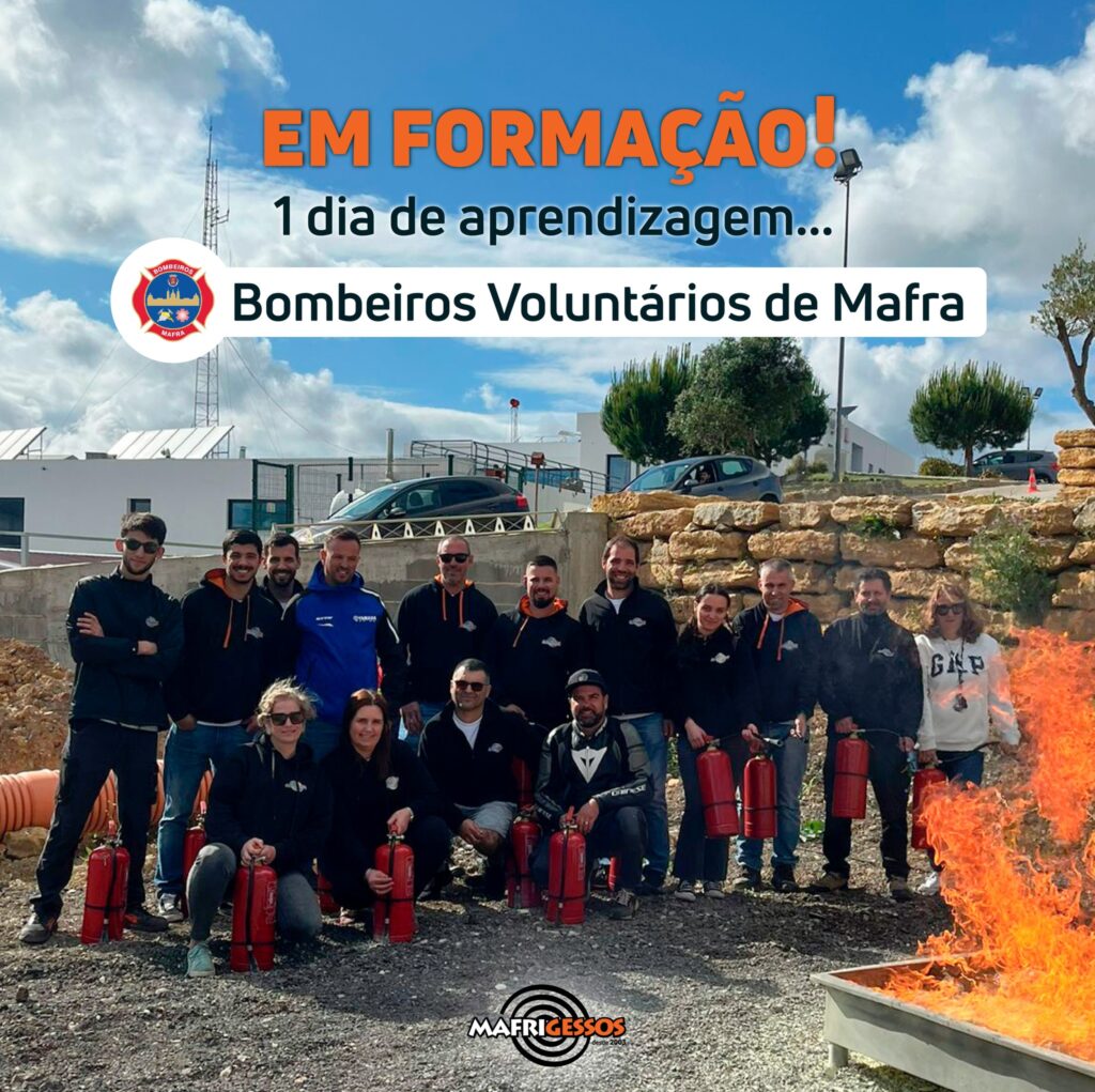 Em formação com os Bombeiros Voluntários de Mafra